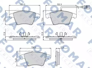 FOMAR FRICTION fo918981 -  Комплект тормозных колодок, дисковый тормоз